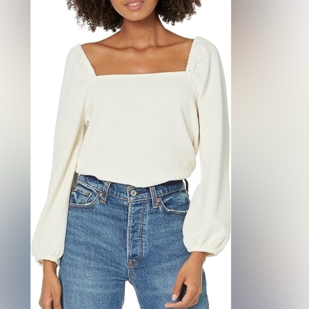 Madewell Off-White Textured Blouse